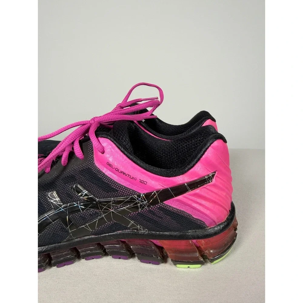 Asics Gel-Quantum 180 Running Shoes Womens‎ Size 10 Black Pink T5J7N